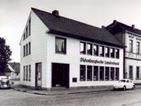 Filiale der Oldenburgischen Landesbank 1960 - Das Gebäude wurde im September 1990 zur Verbreiterung der Wittekindstraße abgerissen.